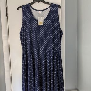 LuLaRoe Nicki Dress 3xl Slinky Anchors